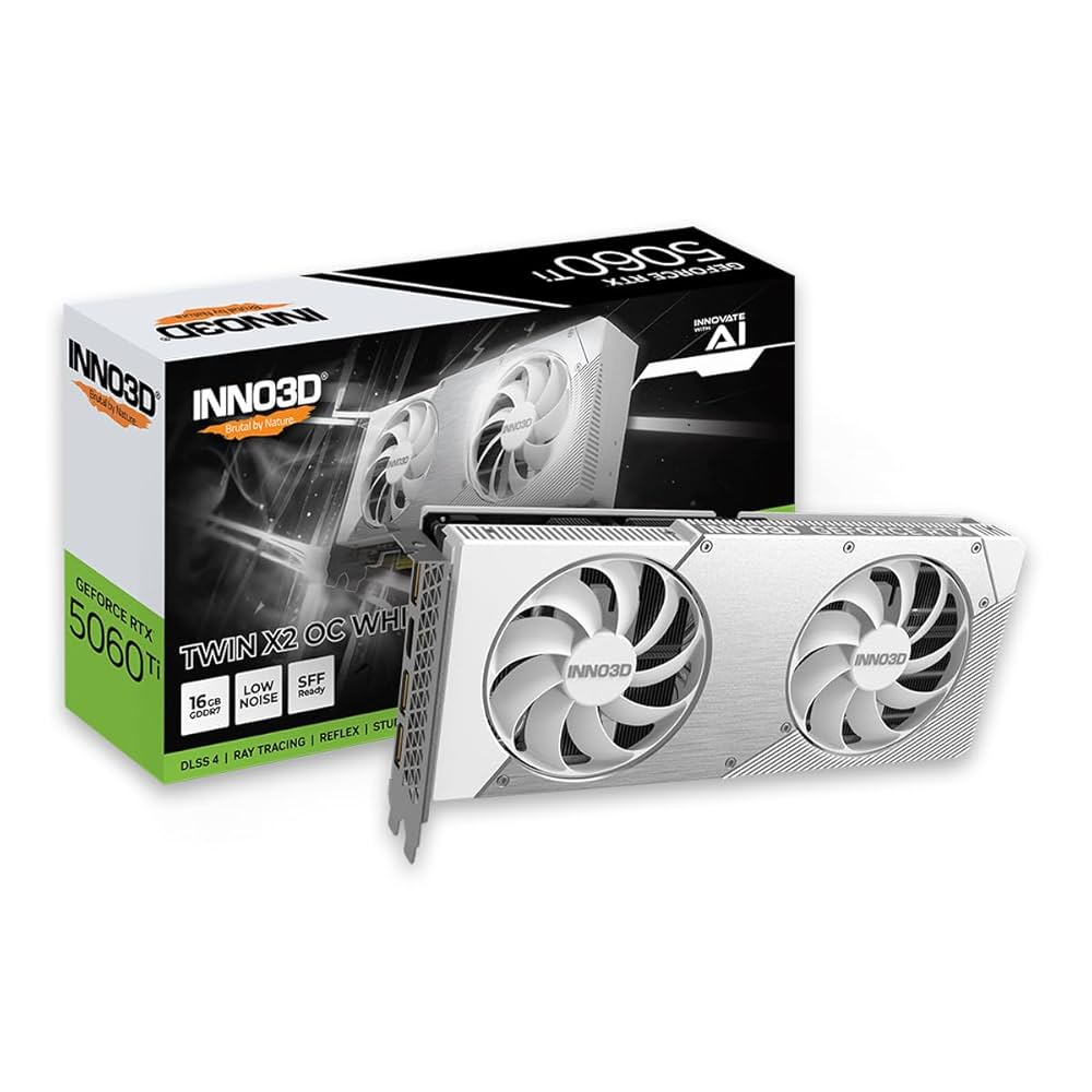 Amazon | INNO3D GeForce RTX 5060 Ti 16GB TWIN X2 OC WHITE